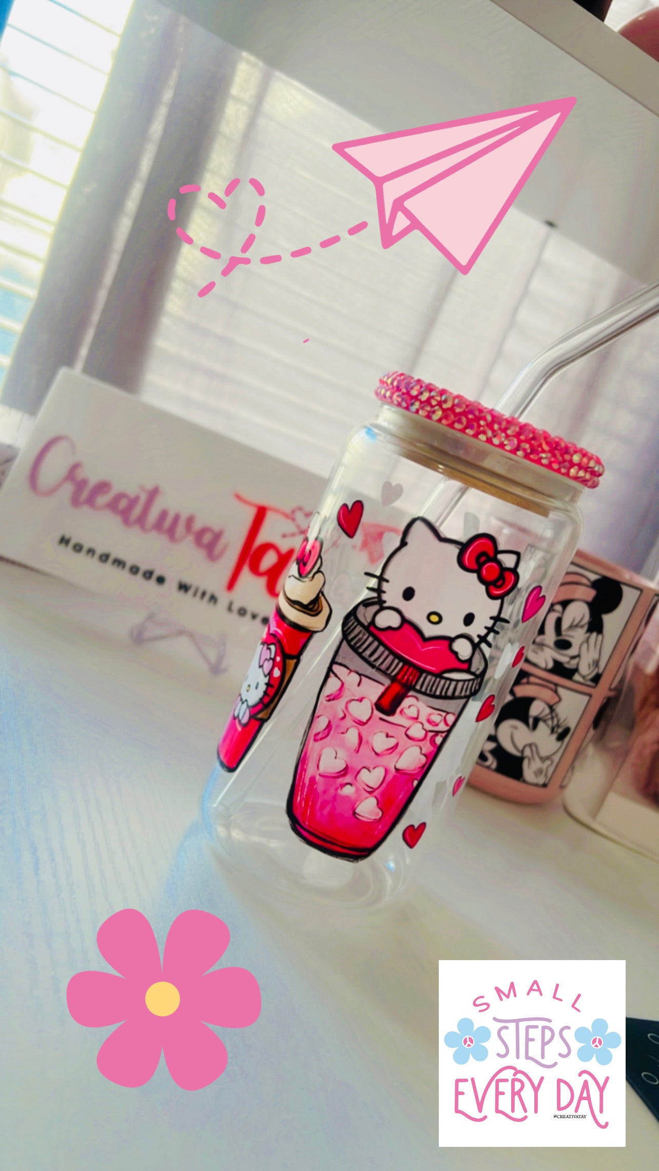HelloKitty Glass With Beauty Lid